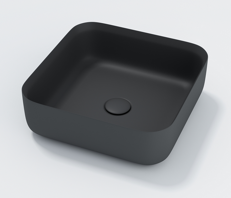 Bliss Matt Black Solid Surface Basin