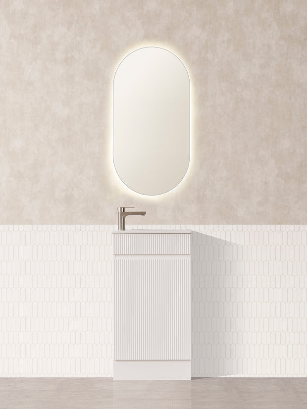 Avia York 450mm Matt White Floor Standing Vanity