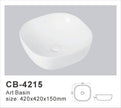 CB-4215 Gloss White Above Counter Basin