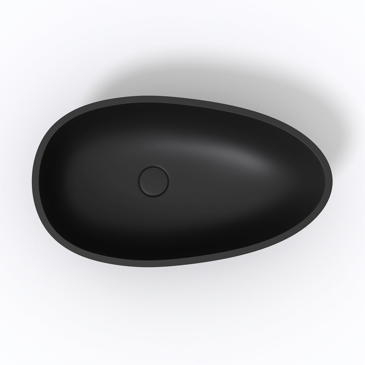 Crystal Matt Black Solid Surface Basin