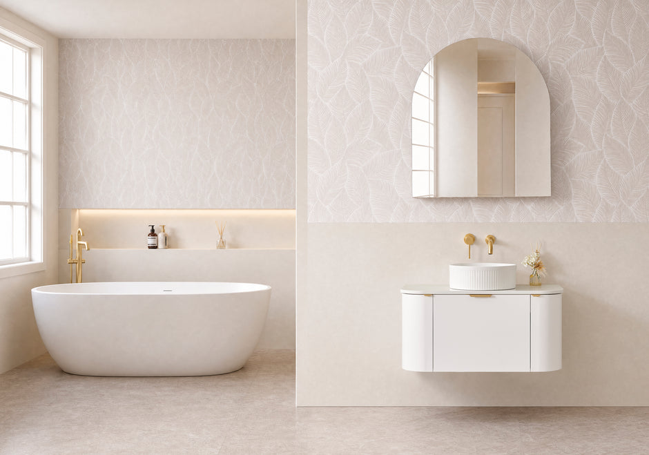 Plateau 900mm Matt White Wall Hung Vanity