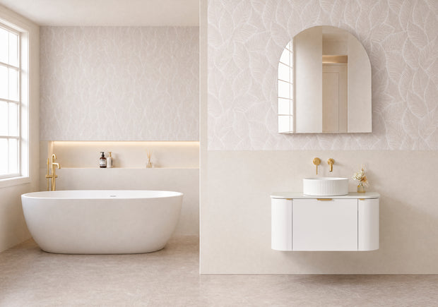 Plateau 900mm Matt White Wall Hung Vanity