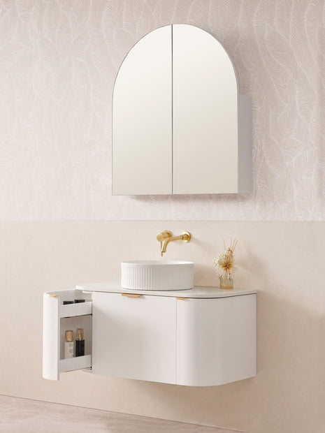 Plateau 1500mm Single Bowl Matt White Wall Hung Vanity