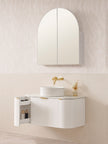 Boston Half Moon 1200mm Matt White Shaving Cabinet