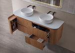 Bristol 900mm Rosewood Wall Hung Vanity