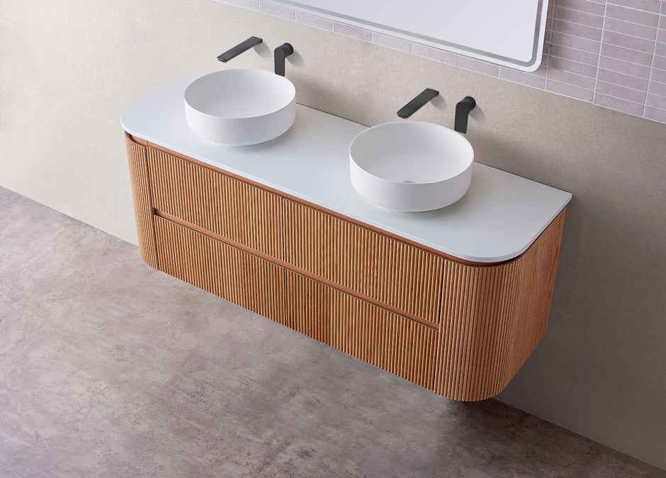 Bristol 900mm Rosewood Wall Hung Vanity