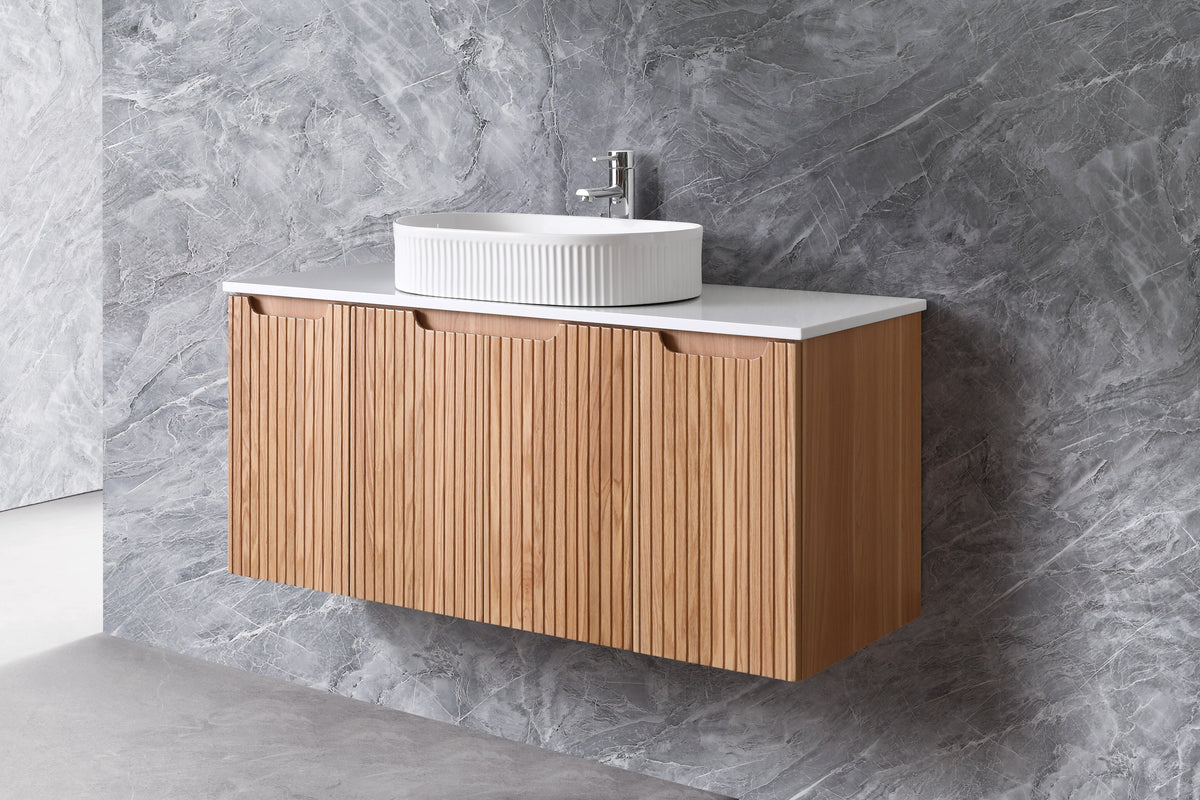 Duplex 900mm Rosewood Wall Hung Vanity