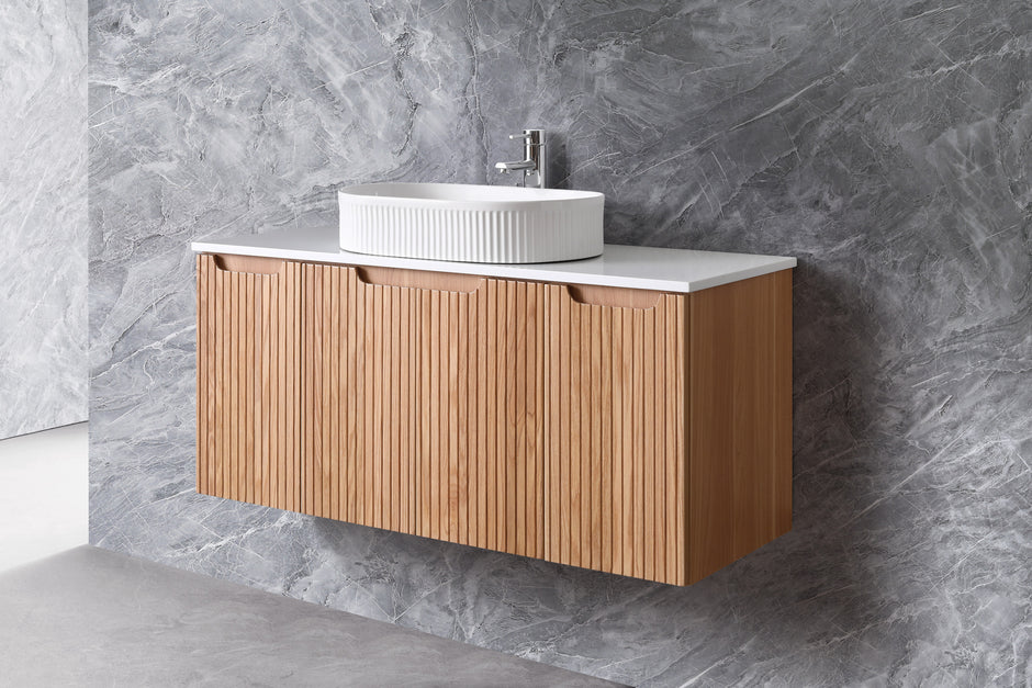 Duplex 900mm Rosewood Wall Hung Vanity
