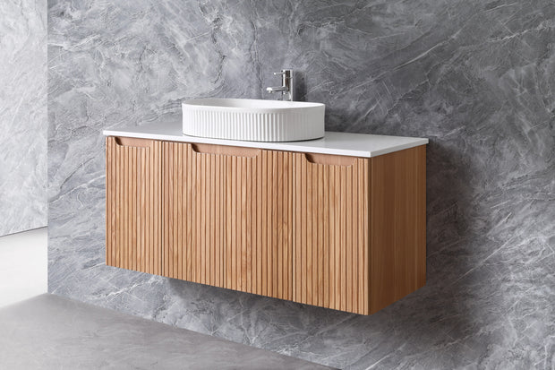 Duplex 1500mm Double Bowl Rosewood Wall Hung Vanity