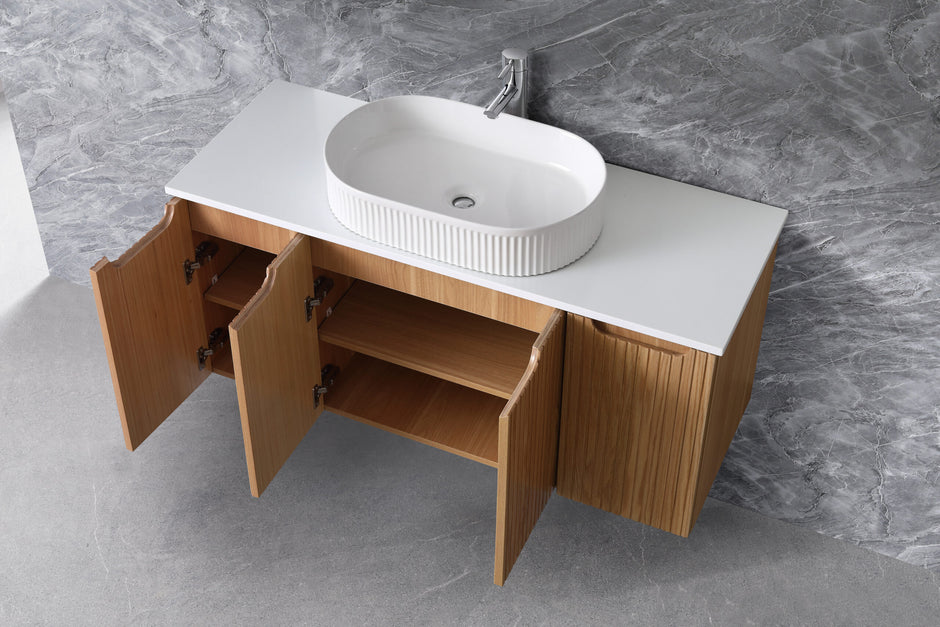 Duplex 1200mm Rosewood Wall Hung Vanity