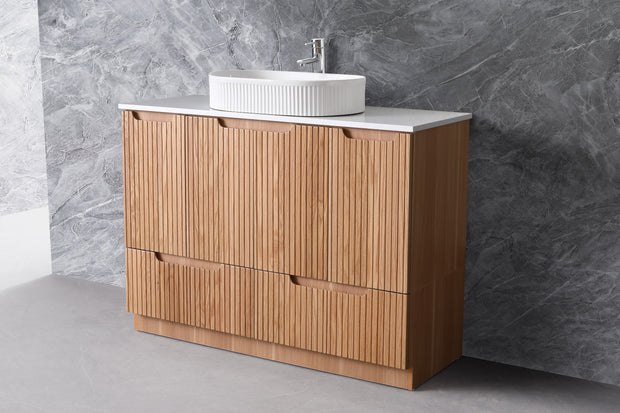 Avia Duplex 1500mm Single Bowl Rosewood Floor Standing Vanity
