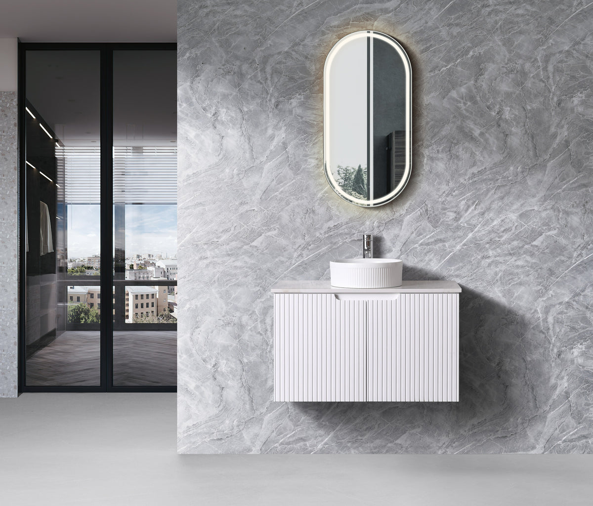 Duplex 1500mm Single Bowl Matt White Wall Hung Vanity
