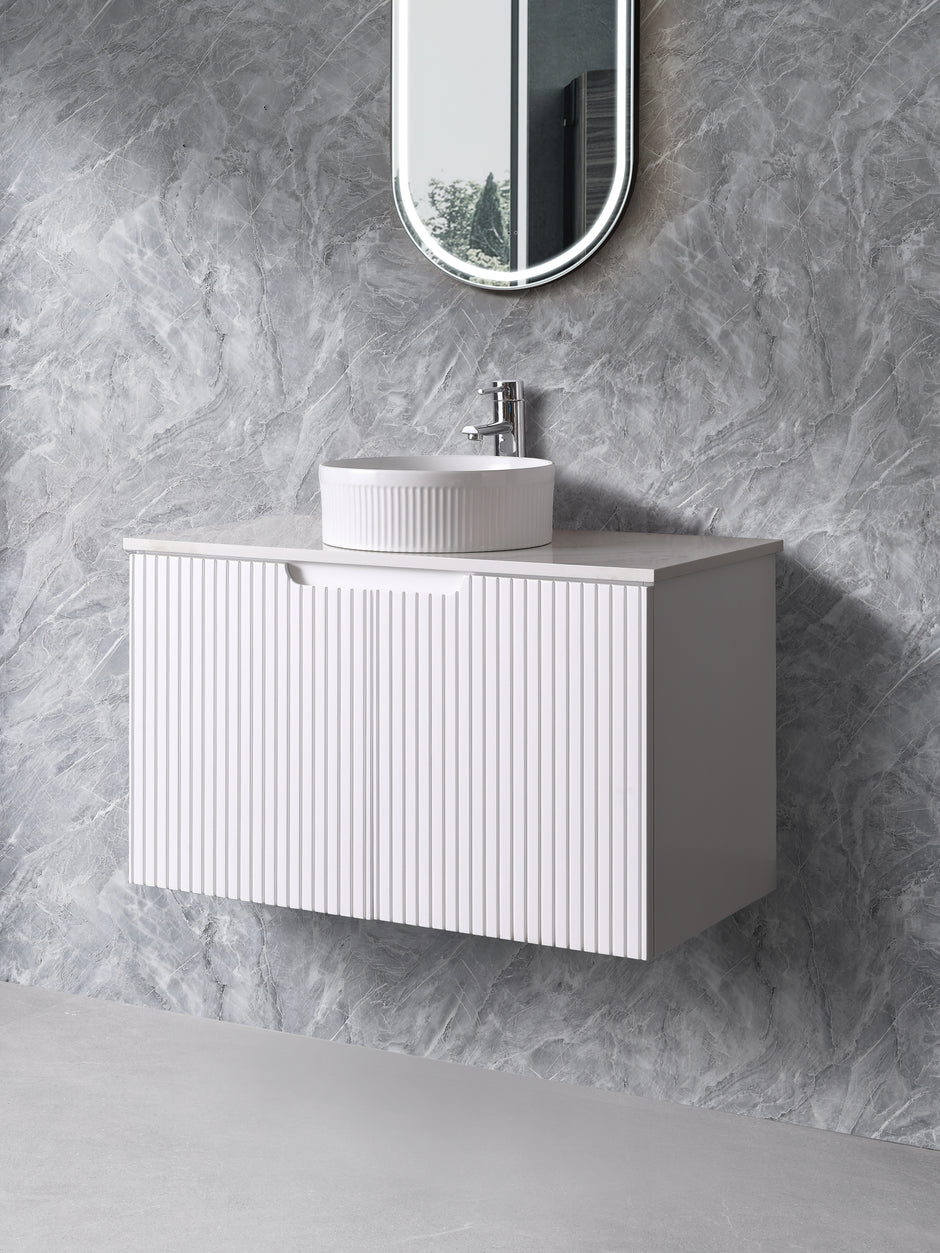 Duplex 1200mm Matt White Wall Hung Vanity