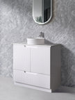 Duplex 1500mm Double Bowl Matt White Floor Standing Vanity