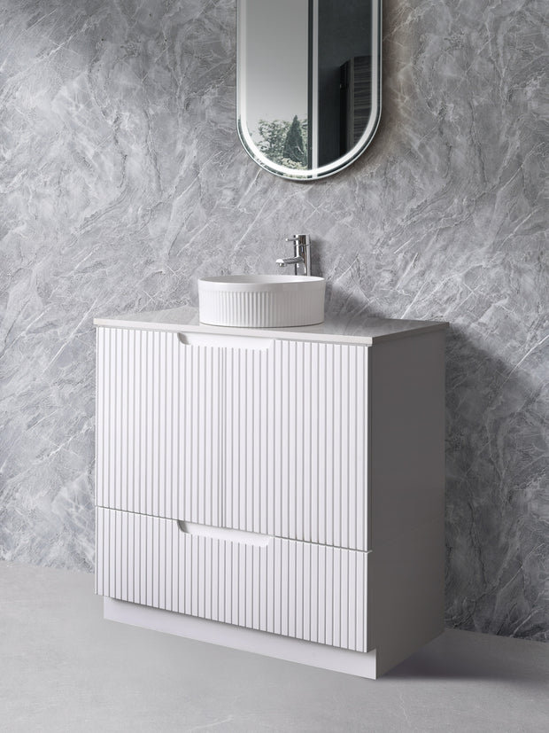 Avia Duplex 1200mm Matt White Floor Standing Vanity