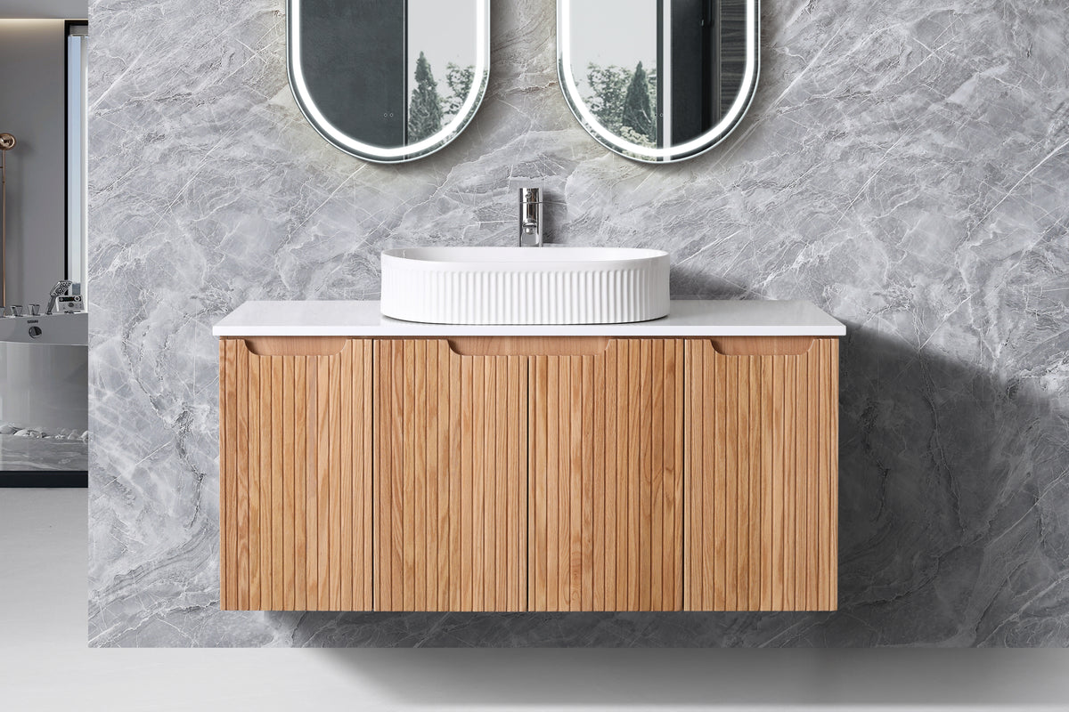 Duplex 1200mm Rosewood Wall Hung Vanity