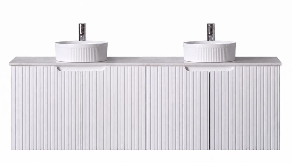 Duplex 750mm Matt White Wall Hung Vanity