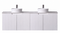 Duplex 750mm Matt White Wall Hung Vanity