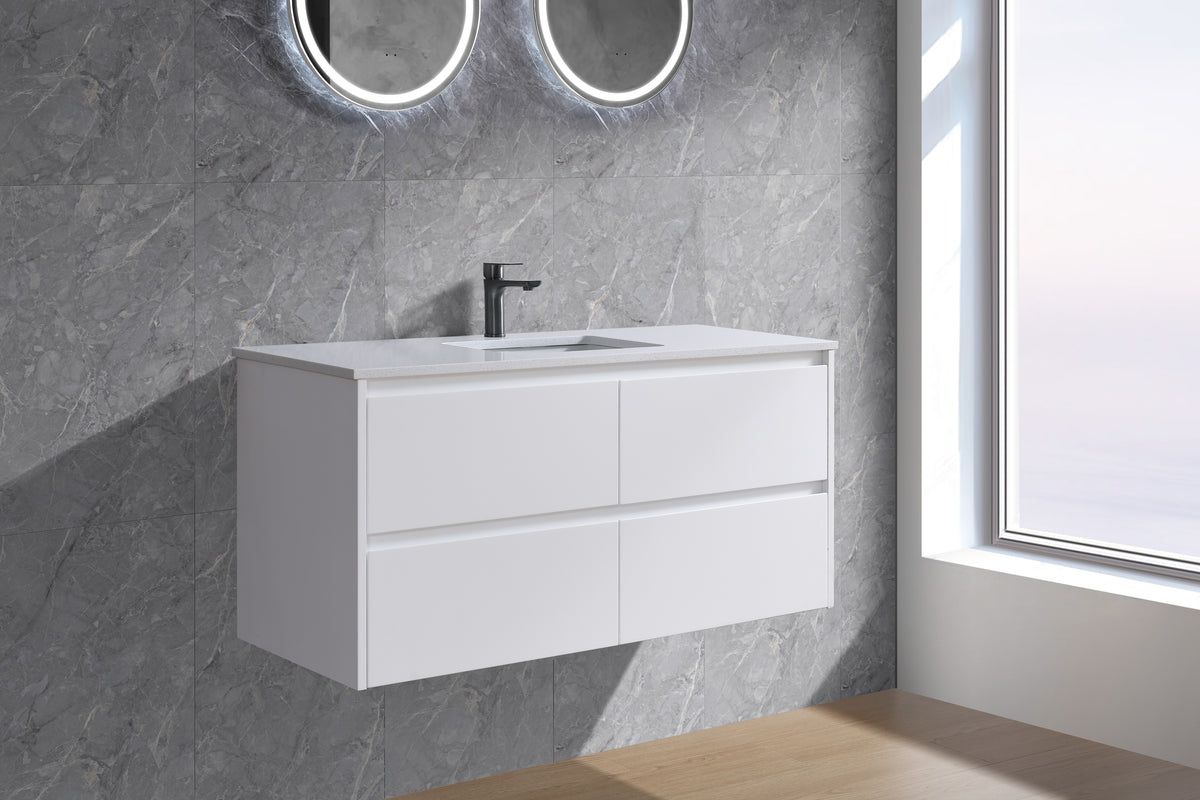 Yoko 900mm Gloss White Wall Hung Vanity