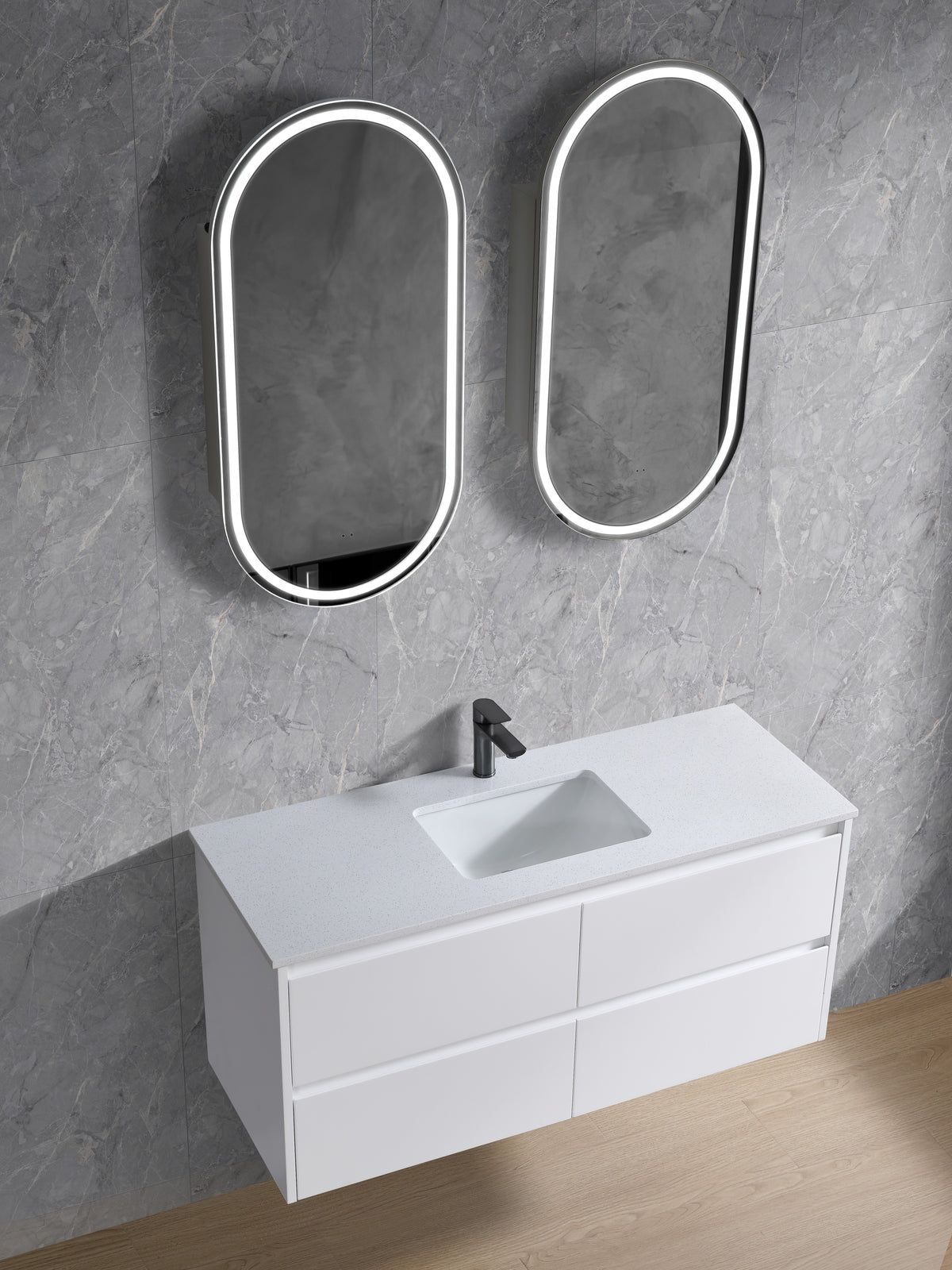 Yoko 900mm Gloss White Wall Hung Vanity