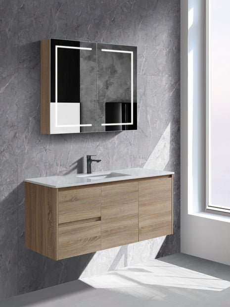Royce 600mm Natural Timber Wall Hung Vanity