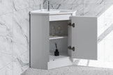 Corner 600 x 900mm Gloss White Corner Vanity