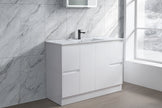 Sammy 1500mm Single Bowl Gloss White Floor Standing Vanity