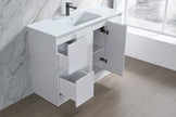Sammy 1500mm Single Bowl Gloss White Floor Standing Vanity