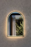 Tasman Matt Black LED Mirror