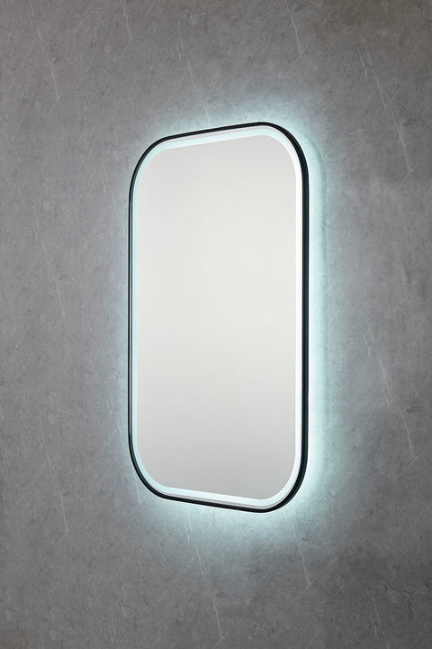 Avia Farley Matt Black LED Mirror