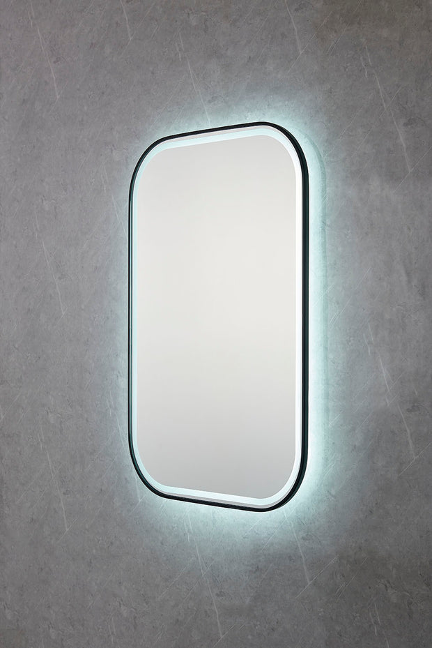 Farley Matt Black LED Mirror