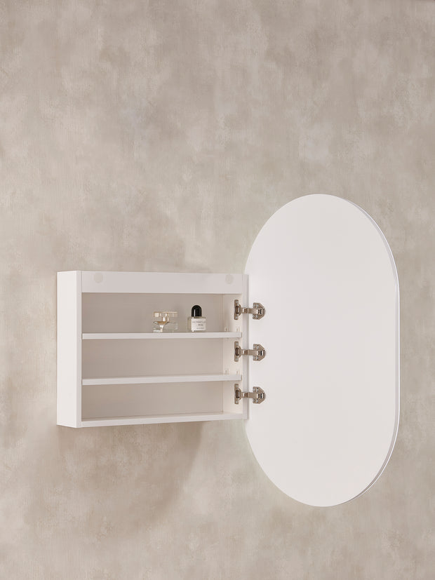 Oscar 600mm Matt White LED Shaving Cabinet