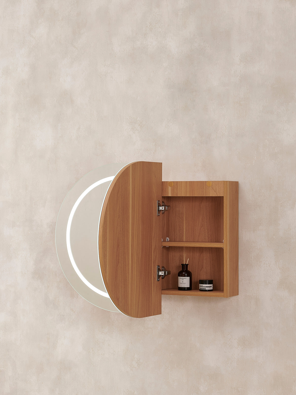 Amber 1200mm Rosewood LED Shaving Cabinet
