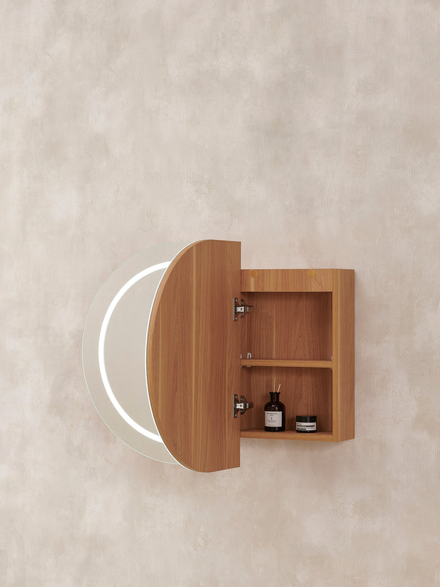 Amber 900mm Rosewood LED Shaving Cabinet