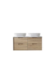 Mina 1200mm Double Bowl Prime Oak Wall Hung Vanity