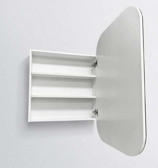 Eric 600mm Matt White Shaving Cabinet