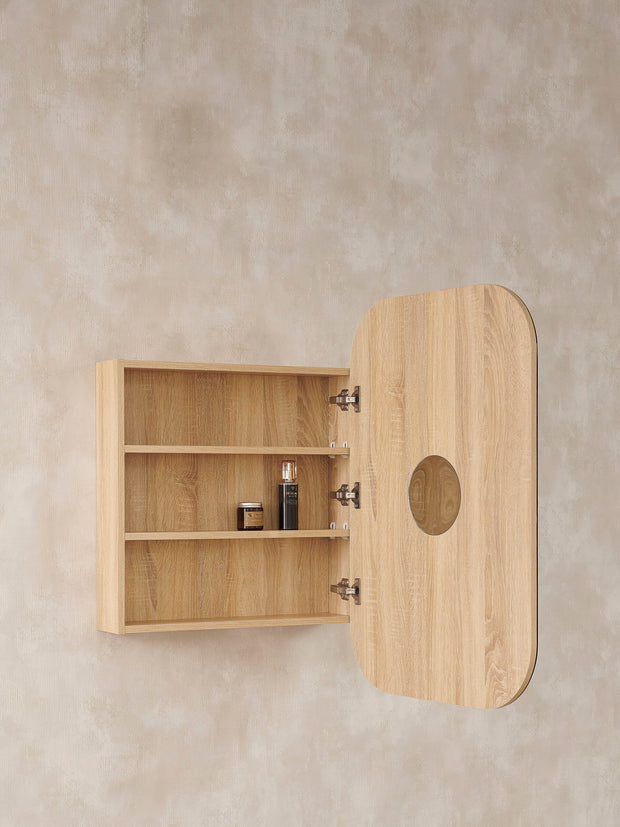 Eric 600mm Natural Timber Shaving Cabinet