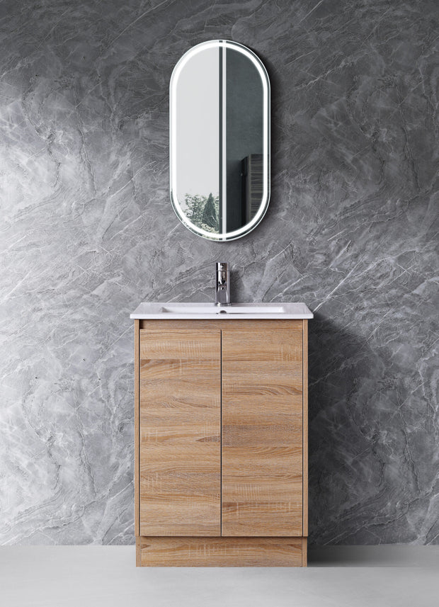 Avia Sierra 600mm Natural Timber Floor Standing Vanity