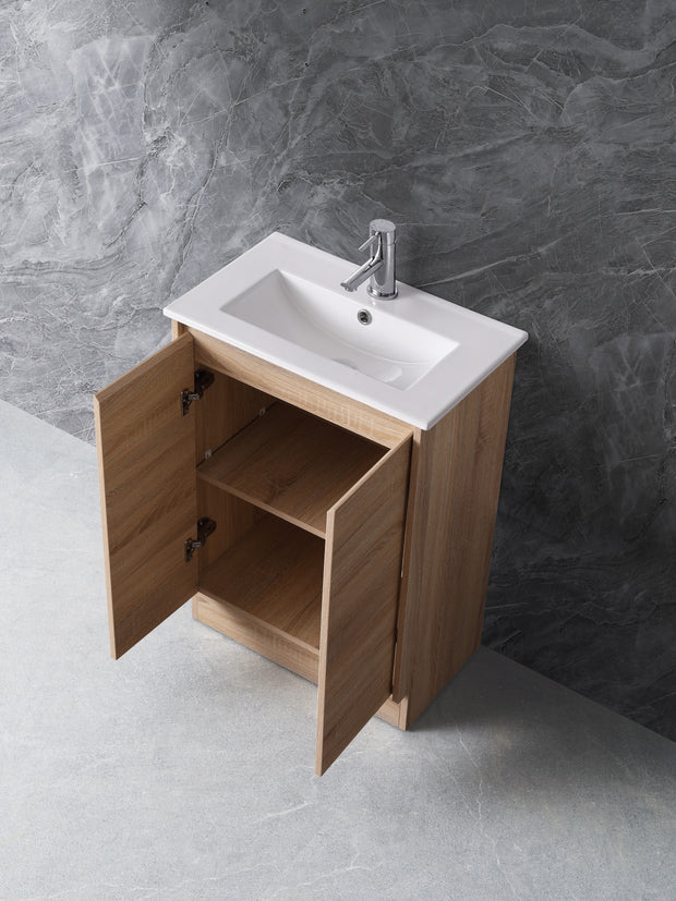 Avia Sierra 600mm Natural Timber Floor Standing Vanity