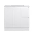 Sierra 900mm Gloss White Right Hand Floor Standing Vanity