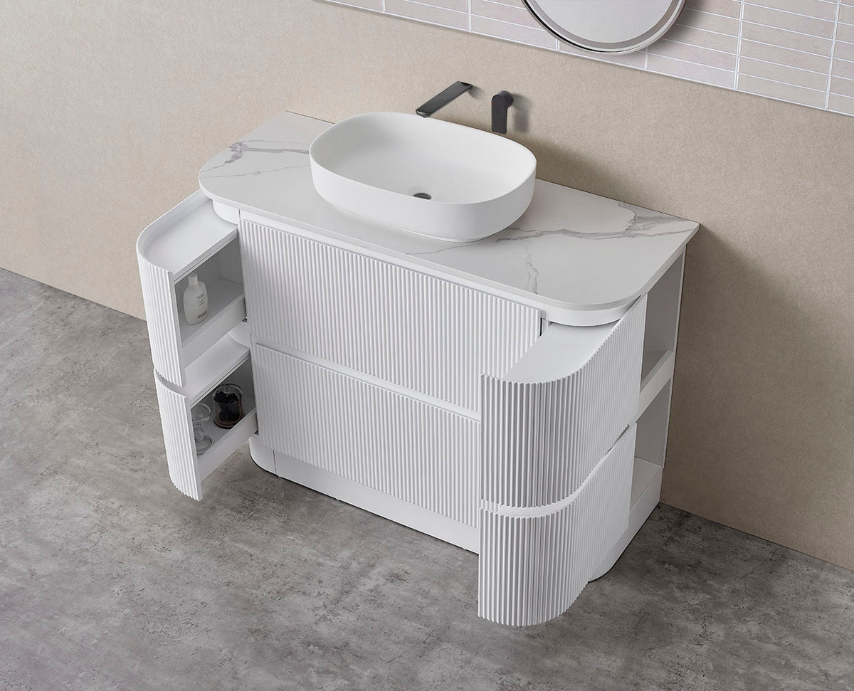 Avia Hudson 1200mm Matt White Floor Standing Vanity