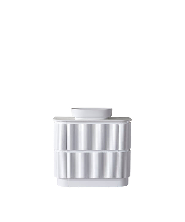Hudson 900mm Matt White Floor Standing Vanity