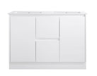 Sammy 1200mm Double Bowl Gloss White Floor Standing Vanity