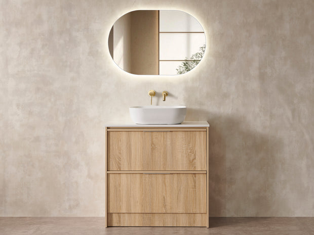 Avia Noma 900mm Natural Timber Floor Standing Vanity