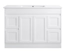 Quinn 1200mm Single Bowl Matt White Floor Standing Vanity