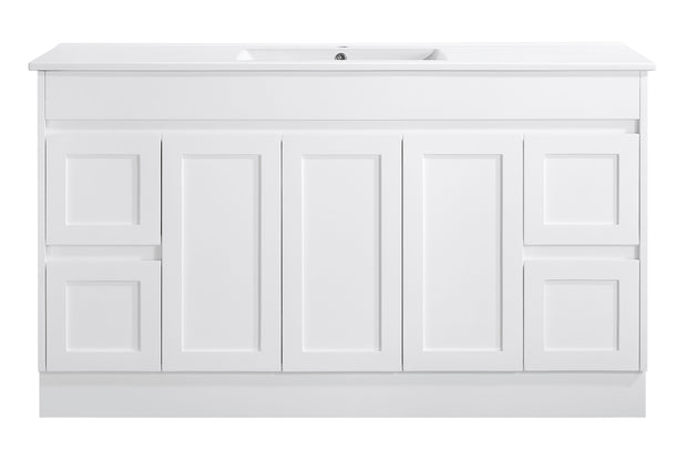 Avia Quinn 1800mm Double Bowl Matt White Floor Standing Vanity