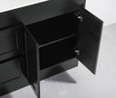 Quinn 1500mm Single Bowl Matt Black Floor Standing Vanity