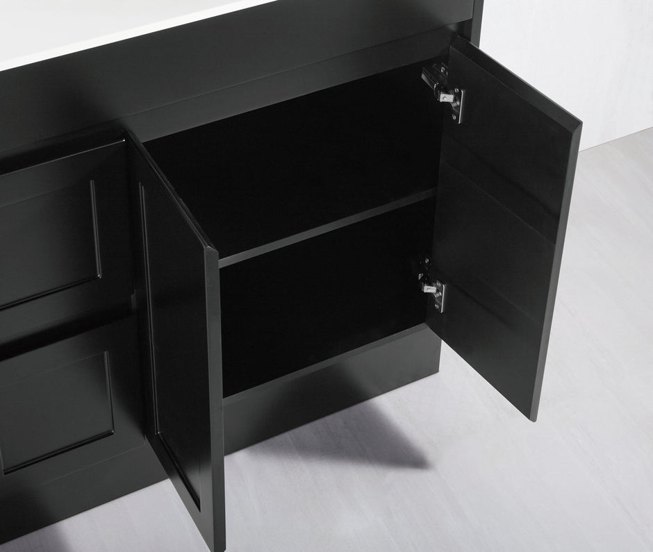 Quinn 600mm Matt Black Floor Standing Vanity