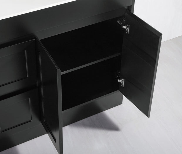Avia Quinn 1200mm Single Bowl Matt Black Floor Standing Vanity