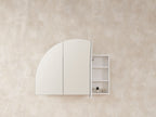 Boston Half Moon 1200mm Matt White Shaving Cabinet